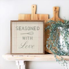 Floursack Kitchen VII Seasoned With Love By Danhui Nai Framed Sign
