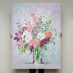 Flowers in Vase Large Canvas Wall Art