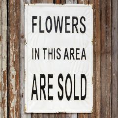 Flowers Sold Metal Sign