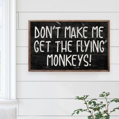 Flying Monkeys Black Framed Sign
