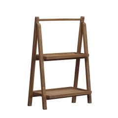 Folding Wood 2 Tier Display Stand