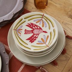 Folk Art Inspired Bird Plate