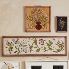 Folk Art Inspired Embroidered Wall Art Collection