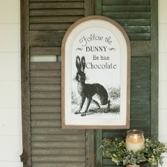 Follow The Bunny Arch Framed Sign