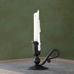 Forged Metal Candle Stick Holder With Handle