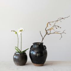 Found Clay Decorative Jar Vase