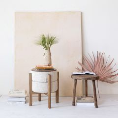Found Reclaimed Wood Accent Table