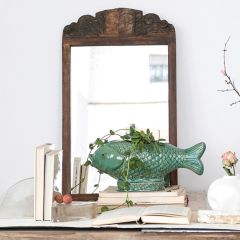 Found Reclaimed Wood Framed Accent Mirror