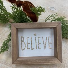 Framed Believe Ornament