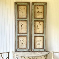 Framed Botanical Print Wall Panel Decor Set of 2
