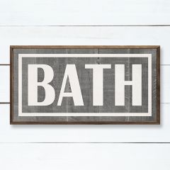 Framed Farmhouse BATH Sign
