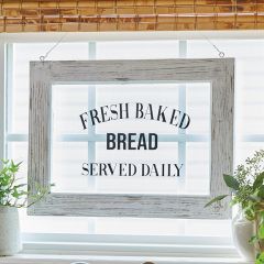 Framed Fresh Baked Bread Glass Sign
