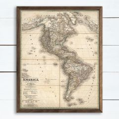 Framed Map of the Americas