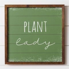 Framed Plant Lady Wooden Sign