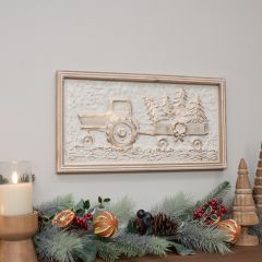 Framed Pressed Metal Tractor Wall Art