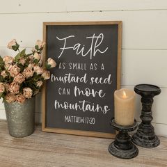 Framed Wood Faith Of A Mustard Seed Sign