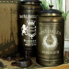 French Brands Metal Canister Set of 2