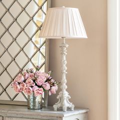 French Candlestick Table Lamp With Shade
