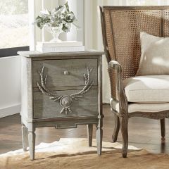 French Country 2 Drawer Accent Table