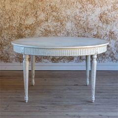 French Country Distressed White Entry Table