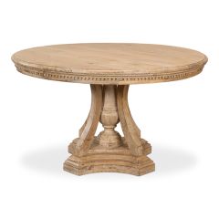 French Country Farmhouse Pedestal Dining Table