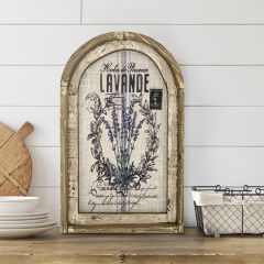 French Country Lavender Framed Linen Wall Art