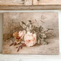 French Country Roses Canvas Wall Art