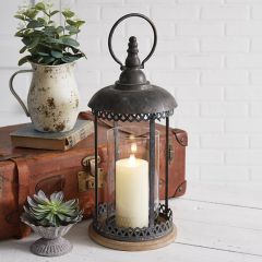 French Country Scalloped Edge Candle Lantern