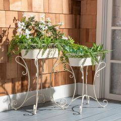 French Provencal Metal Planter Set of 2