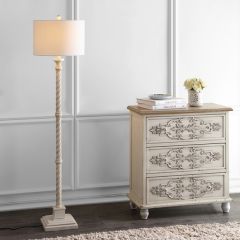 French Twist Cottage Floor Lamp With Shade