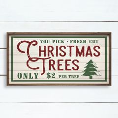 Fresh Cut Christmas Trees Wall Sign