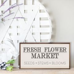 Fresh Flower Market White Wall Art