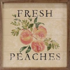 Fresh Peaches Framed Sign