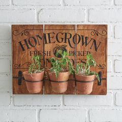 Fresh Picked Tomatoes Wood Wall Planter