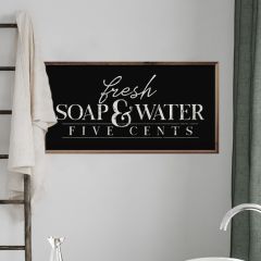 Fresh Soap And Water Black Wall Art