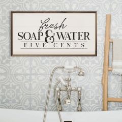 Fresh Soap And Water White Wall Art