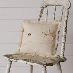 Fringed Button Tail Bunny Throw Pillow Set of 2