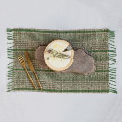 Fringed Stripe Bamboo Placemat