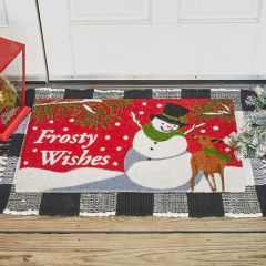 Frosty Wishes Holiday Doormat