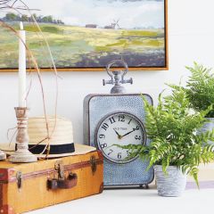 Galvanized Iron Table Clock