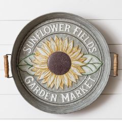 Garden Market Sunflower Tray With Handles