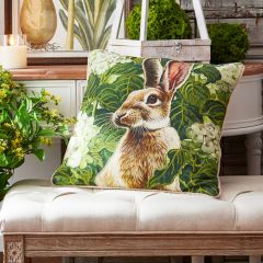 Garden Rabbit Accent Pillow