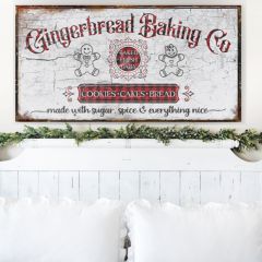 Gingerbread Baking Co Canvas Wall Sign