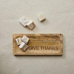 GIVE THANKS Mango Wood Cutting Board