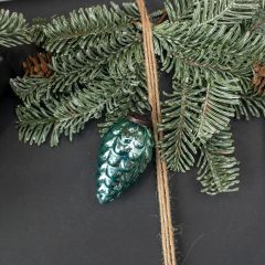 Glass Pinecone Kugel Ornament Set of 12