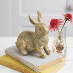 Glistening Gold Rabbit Figure