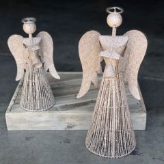Glittered Cone Angel Figurine