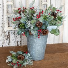 Glittered Mixed Leaves and Berry Pick