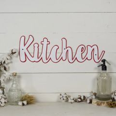 Glossy Metal Kitchen Sign