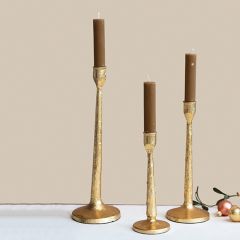 Gold Finish Taper Candle Holder